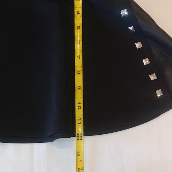 Bongo Black Skirt with Faux Leather Sides/Studs - Picture 4 of 11